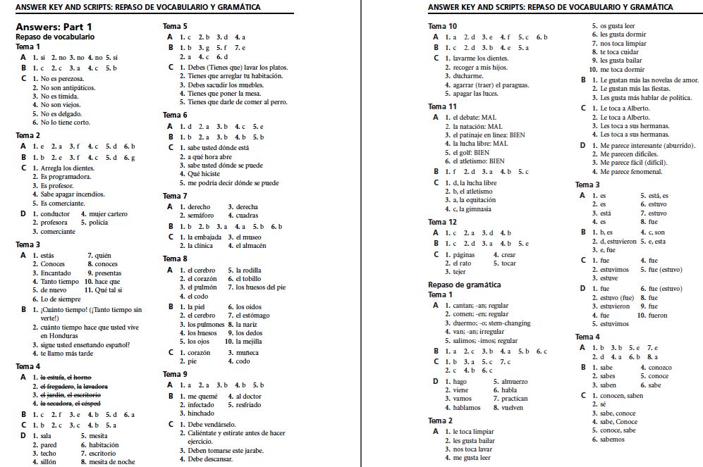 Printables Language Handbook Worksheets Answer Key Online johnson micah spanish 3 links and assignments answer key vocabulary review